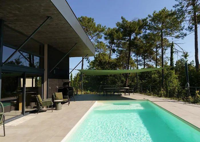 Maison Chapron De Standing Avec Piscine, Calme Et Golf A * 比斯卡罗斯